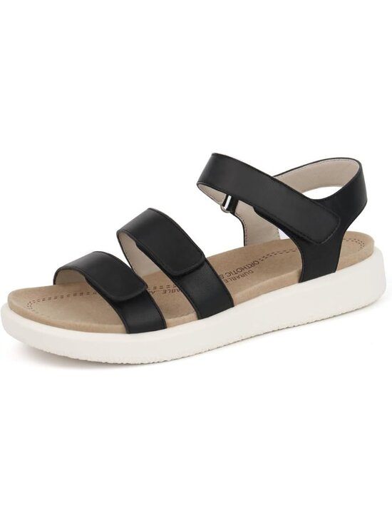 Ortorex Shoes - Ortorex Size 9 Sandals Arch Support Black Adjustable Comfort Straps Womens